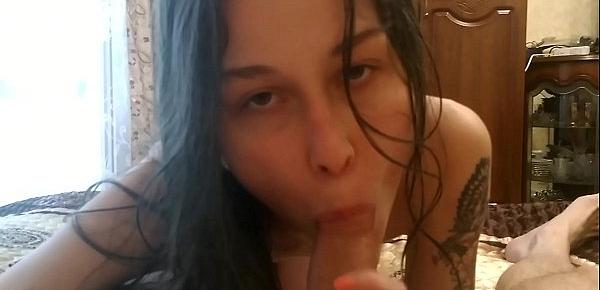  Blowjob in parents room after shower | Laruna Mave